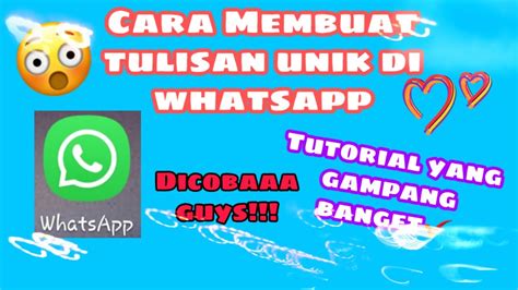 Aplikasi ini akan meminta izin untuk mengambil data dari semua kontak kamu. Cara Membuat Tulisan Keren dan Menarik Di Whatsapp Tanpa Aplikasi Terbaru 2020 - YouTube