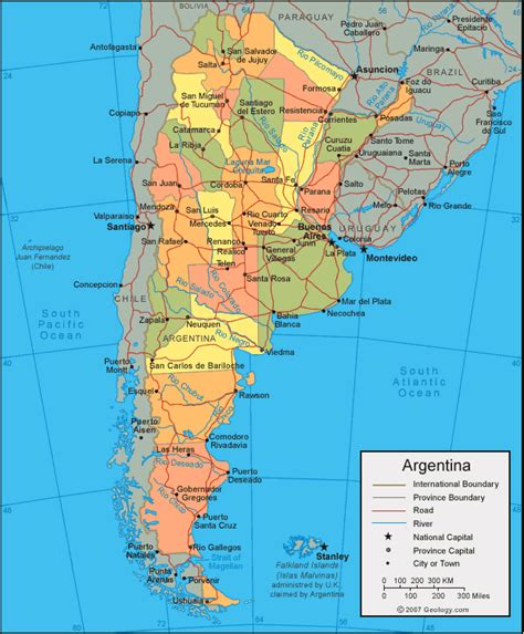 Mapas Geográficos Da Argentina Geografia Total™