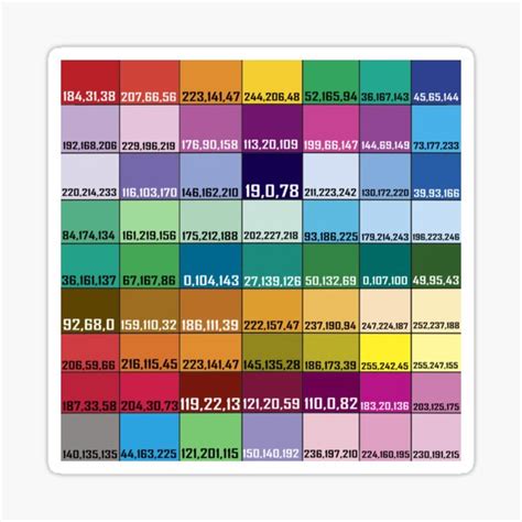 Free Printable Rgb Color Chart Hot Sex Picture