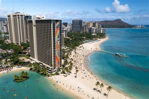Waikiki Beach On Oahu Hawaii From Drone Editorial Stock Photo Image