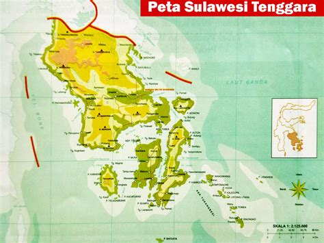 Peta Sulawesi Tenggara Lengkap Dengan Kabupaten Dan Kota Tata Ruang Nasional