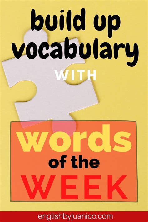 Words Of The Week Word Of The Day Vocabulary Learning And English