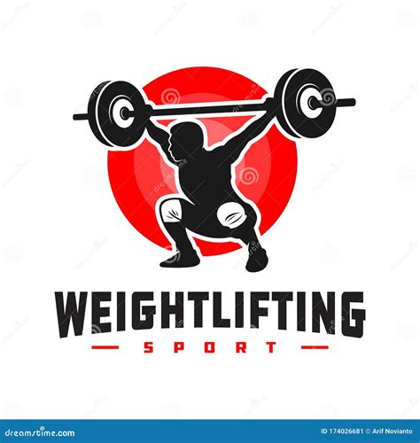 Weightlifting Sports Logo Design Your Company Stock Illustrations 3