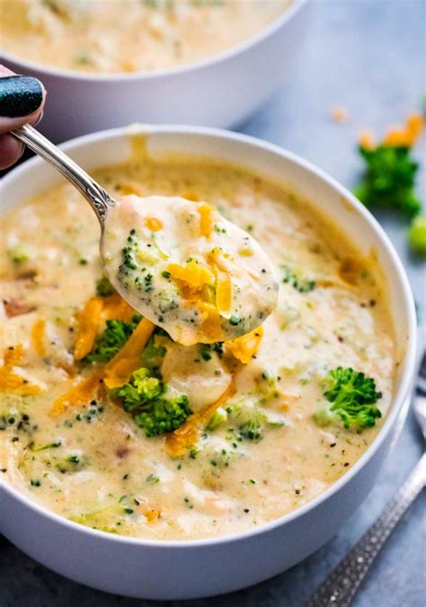 Creamy Broccoli Cheddar Soup The Chunky Chef
