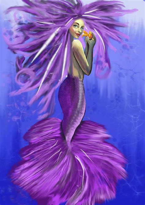 Mermaid Digital Art By Kerryanne Gill Fine Art America