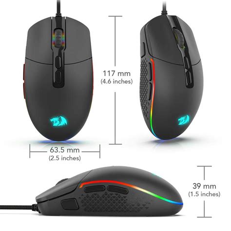 Redragon M719 Invader Wired Optical Gaming Mouse Bermor Techzone