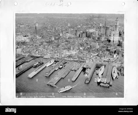 New York Docks New York Harbor Aerial Photograph Stock Photo Alamy