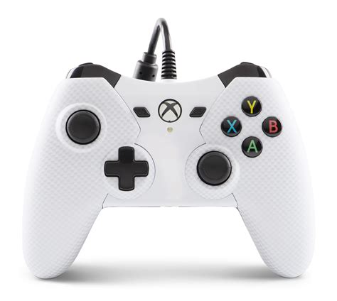 Powera Wired Controller For Xbox One White Carbon Fiber