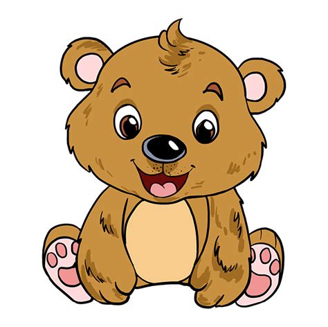 How To Draw A Baby Bear Really Easy Drawing Tutorial