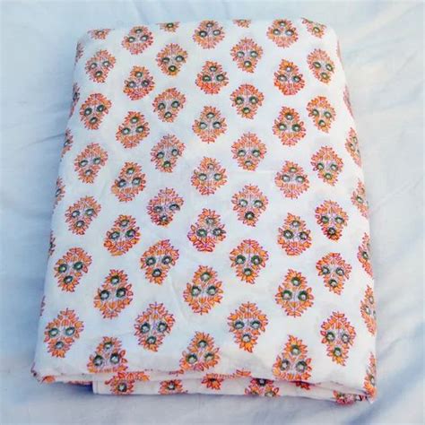 Indian Cotton Hand Block Floral Printed Fabric At Rs 150meter Voile