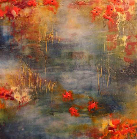 A Detail From My Latest Encaustic Painting In The Pond Series
