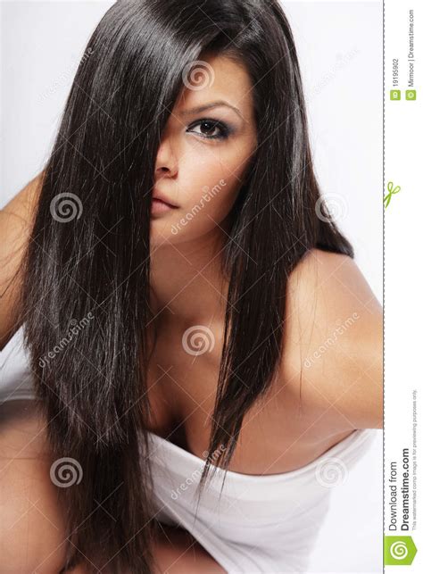 Most beautiful girl on tik tok with long hair my sister channel link Beautiful Woman With Long Dark Hair. Stock Photo - Image ...