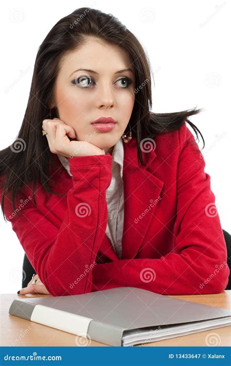 Worried Young Businesswoman Stock Image Image Of Professional Female