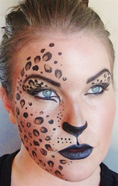 Leopard Face Paint For Halloween Paint Your Halloween Costume Easy Halloween Face Painting