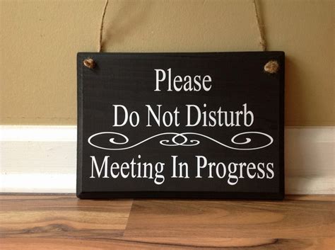 50 Meeting In Progress Door Signs