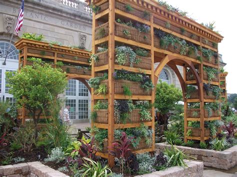 Stacked Planters That Make Up An Arch At The Us