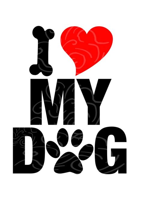 I Love My Dog Svg Dog Lover Svg Heart Dog Dog Mom Svg Etsy