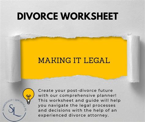 Your Ultimate Divorce Worksheet Making It Legal