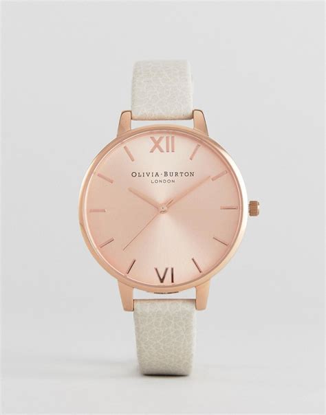 Olivia Burton Olivia Burton Big Dial Rose Gold Watch Ob13bd11 At Asos