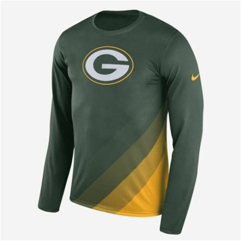 Mens Nike Dri Fit Nfl Green Bay Packer Long Sleeve Shirt Size Xxxl 875130 323 For Sale Online Ebay
