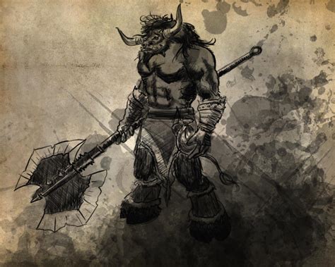 Advantage on str checks and str saving throws, bonus damage, and damage resistance pairs perfectly with the playstyle. Minotaur Barbarian by fosspathei on DeviantArt