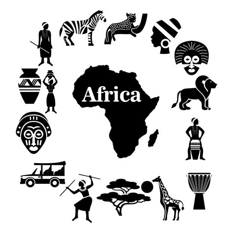 Africa Culture Signs Illustration Icons And Colors Masterbundles