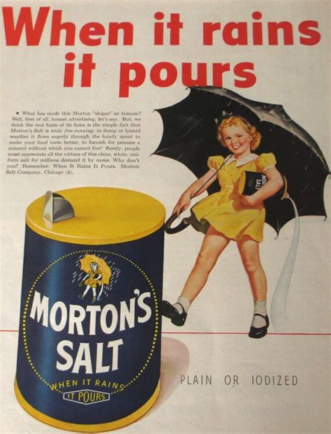 Vintage Morton Salt Life Magazine Ad 1940s Salt