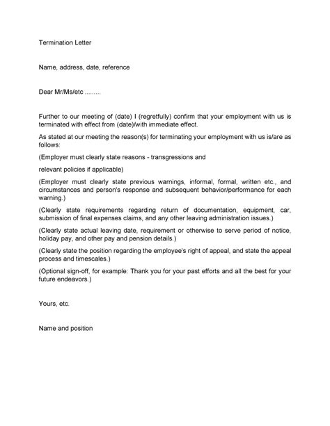 Appeal Letter For Termination Of Employment Sample Free 22