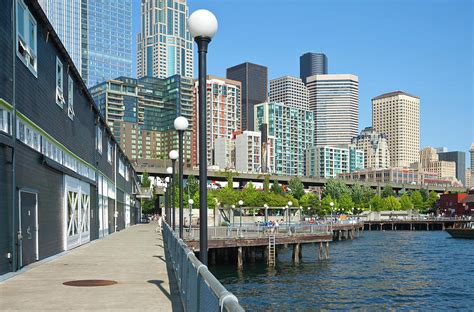 Skyscrapers At The Waterfront Seattle Photograph By Panoramic Images