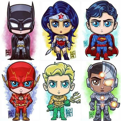 Dc Squad 💙💛💚 Personagens Chibi Bebê Super Herói Desenhos De Super