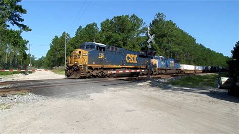 Csx Intermoadal Train With A Special Camera View Youtube