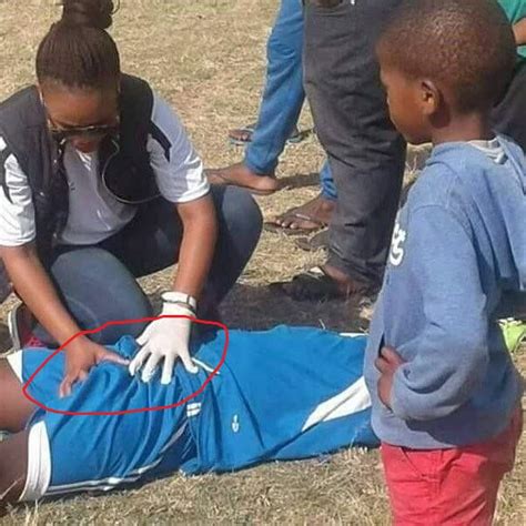 Groin Injury Check Out Viral Photo A Female Medical Personnel