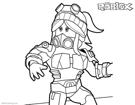 Roblox Characters Coloring Pages Sketch Coloring Page