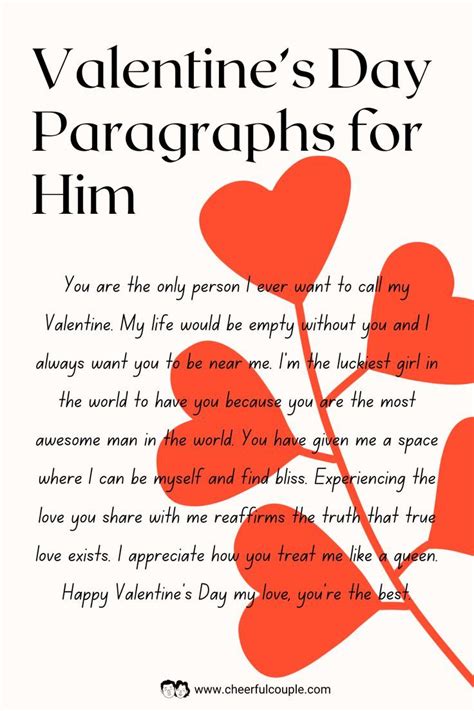 Valentines Day Paragraphs For Him Paragraphs For Him Valentine