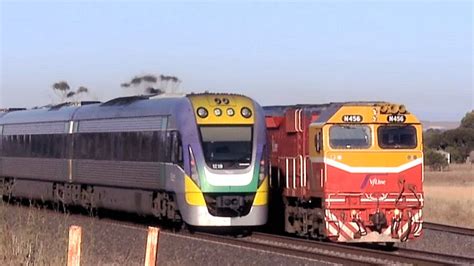 v line passenger trains cross poathtv australian railroads and railways youtube