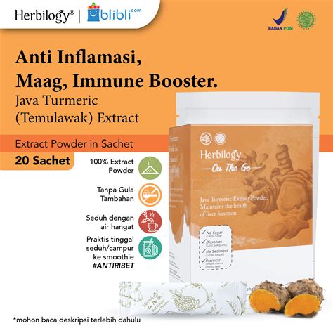 Jual Herbilogy On The Go Java Turmeric Temulawak Extract Powder 20
