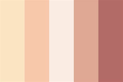 Pink peach blue sky inspired color palette, peach color. Peach Rose Color Palette