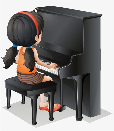 Cartoon Piano Children Play The Piano Png Transparency Play The Piano