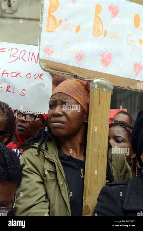 London Uk 09 May 2014 Bring Back Our Girls Protest Outside Nigerian