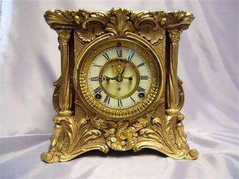Ansonia Mantel Clock Antique Open Escapement Antique C1905