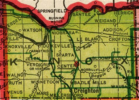 Knox County Nebraska Map