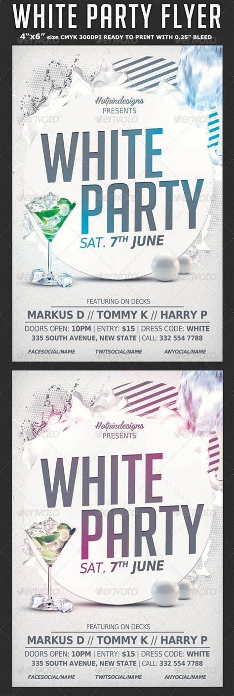 White Affair Party Flyer Template Print Templates Graphicriver
