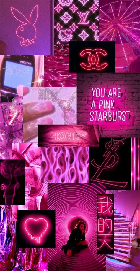 Create An Aesthetic With Neon Pink Background Aesthetic Designs And