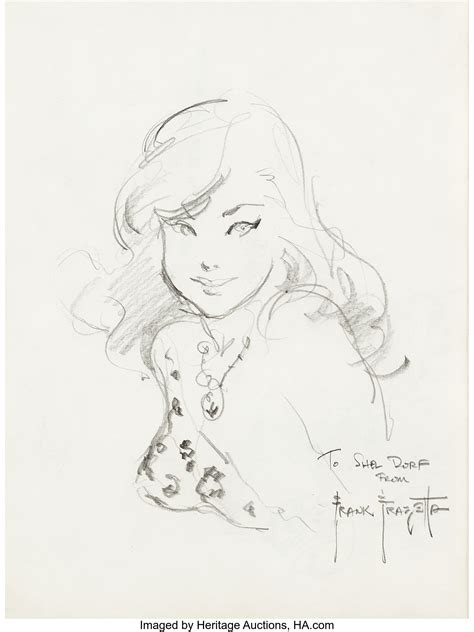 Frank Frazetta Jungle Girl Illustration Original Art Lot 93095