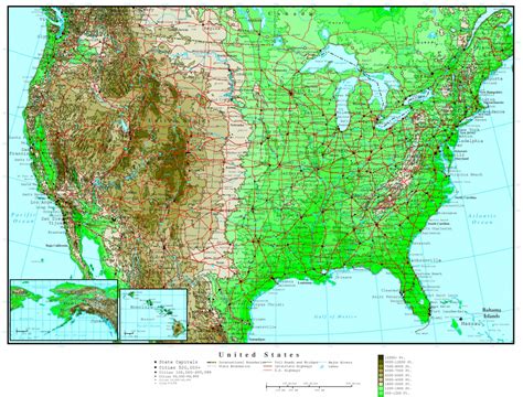 Eastern Us Elevation Map Globe Topographic Map East Coast Usa 16 For