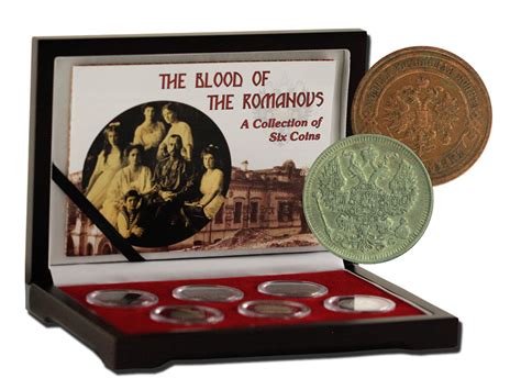 Blood Of The Romanovs Box Of 6 Of The Last Russian Coins Issued By The