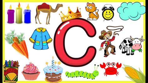 The Letter C Learn The Alphabet With Fun Words And Objects