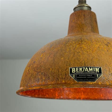 Salthouse Rusted Solid Steel Lampshade Pendant Set Light 10 Inch