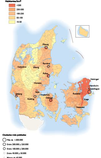 Denmark Population Map Digital Maps Netmaps Uk Vector Eps Wall Maps