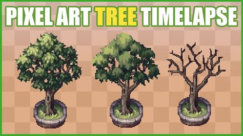 Pixel Art Tree Top Down